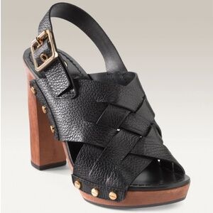 Tory Burch Tumbled  brown real  Leather Women's Sandals SOLD OUT . Worn once !!!